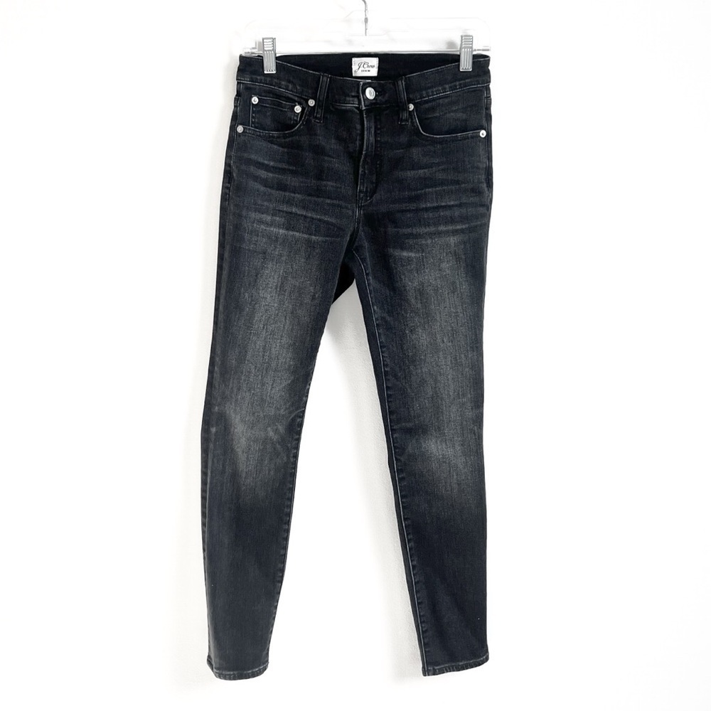 J. Crew 9” Toothpick Skinny Jeans High Rise Charcoal Dark Wash Women’s Size 27